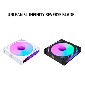 【享最高折300】聯力 積木風扇 無限鏡 UNI FAN SL-INFINITY 120 REVERSE BLADE 反向葉片/白色/黑色
