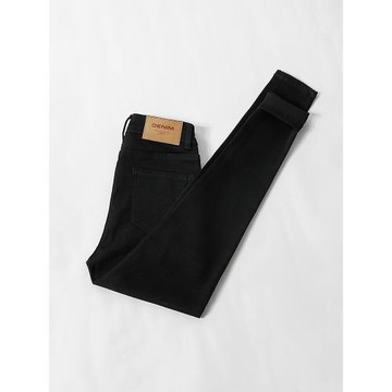 黑色牛仔褲女2025春秋新款高腰顯瘦修身緊身加絨加長鉛筆褲小腳褲