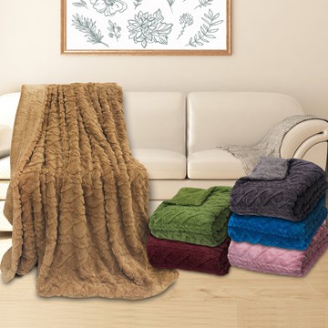 【Indian】麻花塔夫絨多用途羊羔毯-多色任選_TRP多利寶