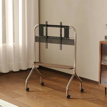 公司貨 附發票 免運 電視落地支架移動不銹鋼帶輪移動式客廳臥室43簡約75通用掛架