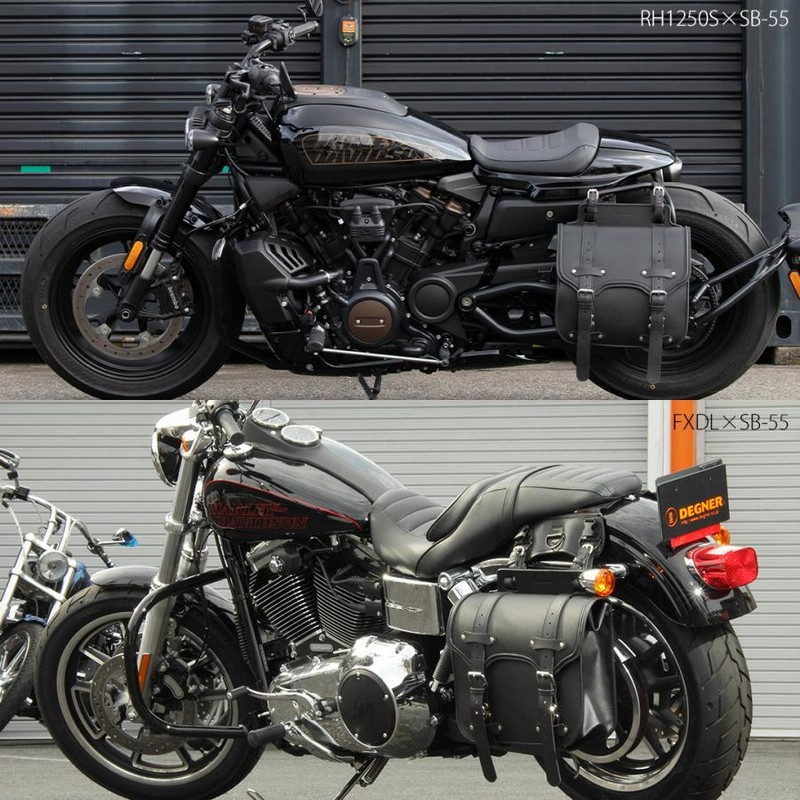 レザーサドルバッグ サイドバッグ デグナー SB-55 ダークブラウン 