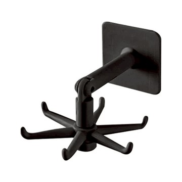 小麥購物 旋轉收納掛勾 Y745 28g  黑色  6個