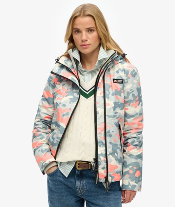 Superdry Women's Hooded Mountain Windbreaker Jacket Grey Size: 12