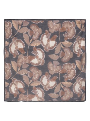 Lardini - floral-print scarf - men - Silk/Cotton - One Size - Blue