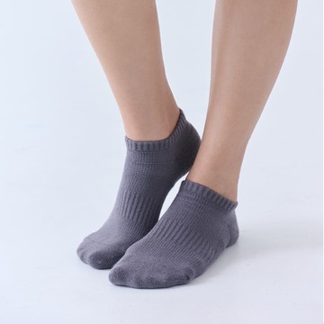 【FOOTER除臭襪】Essential Lite 輕壓力襪 船短襪(LH101-灰紫)