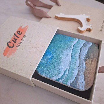 藝術家陶瓷杯墊支架禮盒組 | 瞰海