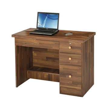 唯熙傢俱-進昇柚木色3.5尺書桌