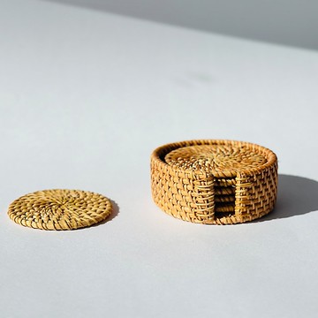 【 ouRattan 窩籐】手工製籐編杯墊