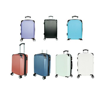 ~雪黛屋~Eason 24吋行李箱加大360旋轉飛機輪杯架掛勾海關密碼鎖耐摔耐磨損U014B