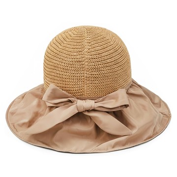 Happyj 寬邊草帽  米色  M(直徑40cm)