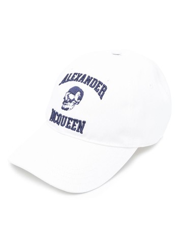 Alexander McQueen - embroidered-motif cotton cap - men - Cotton/Cotton - L - White