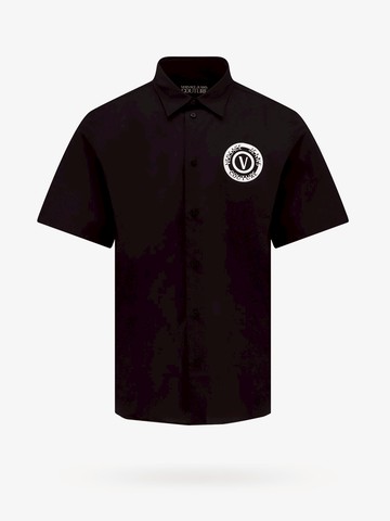 Cotton shirt with v-emblem shirt - VERSACE JEANS COUTURE - gender_Man