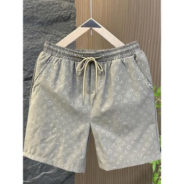 冰絲垂感休閑短褲男夏季薄款寬松百搭速干沙灘褲涼感五分中褲子