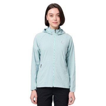 wildland 荒野 女 彈性冰絲涼感抗uv機能外套薄荷綠0b21905/防曬外套/薄風衣