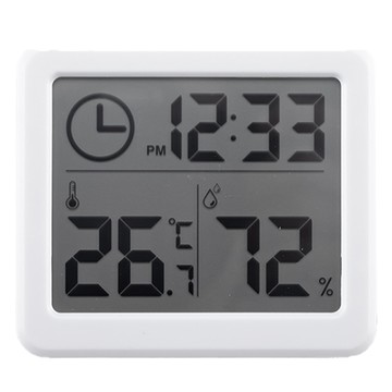 智能電子溫濕度計  白色  輕巧設計  適用於居家/辦公室  隨時監控環境品質  1個