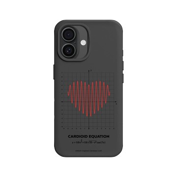 iPhone 16 SolidX 黑 - Valentine's Day Collection - 愛的方程式：心跳（紅）
