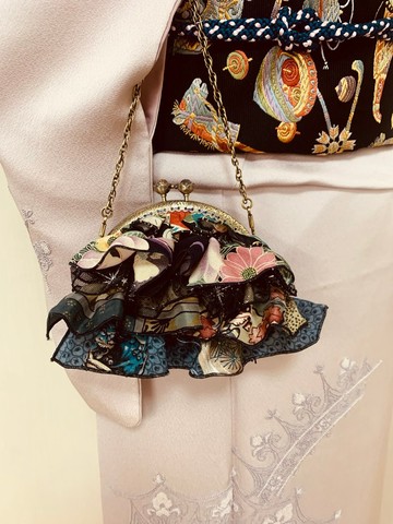 和服改造荷葉邊零錢包