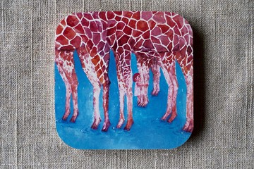 Miss you too | 方形 | 硅藻土杯墊