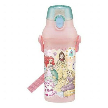 小禮堂 迪士尼 公主 兒童彈蓋直飲水壺 480ml Ag+ (粉集合款)