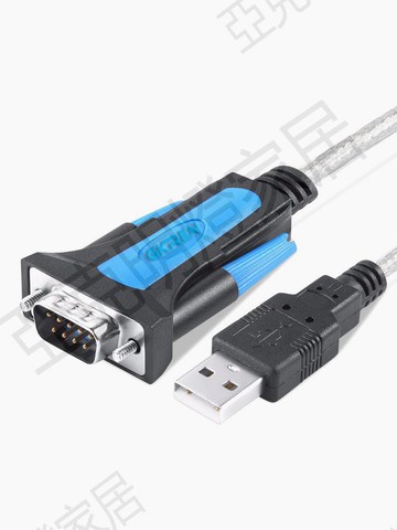 【GKREN】原裝CH340雙芯片USB轉RS232串口調試線DB9九孔九針公頭【亞德機械五金家居】