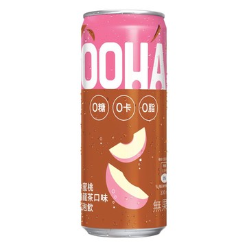 OOHA水蜜桃烏龍茶氣泡飲330ml