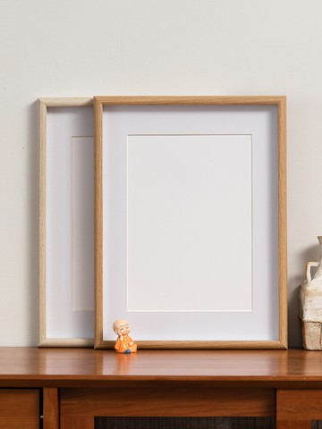 實木質書法手寫定制空白相框書畫框裝裱框DIY毛筆字練習8寸a4擺臺