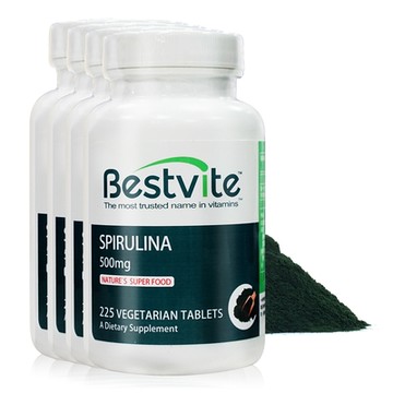 【Bestvite】必賜力藍藻錠4瓶組(225錠/瓶)