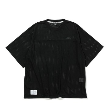 日本限定 POLER MESH BAGGY S/S 透氣網布日式寬版短袖上衣 / 黑