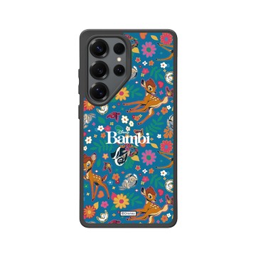 Galaxy S25 Ultra SolidSuit 黑 - 迪士尼-經典系列 Disney Classics - 小鹿斑比 Bambi - Flower Pattern