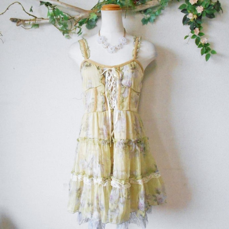 新品 タグ付き アクシーズ ファム axes femme 夏 向き 楊柳 花柄