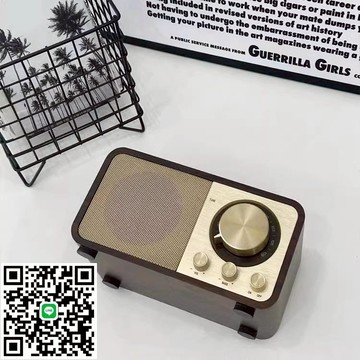 音響復古木質高顏值低音炮桌面音箱收音機插卡的生日禮物