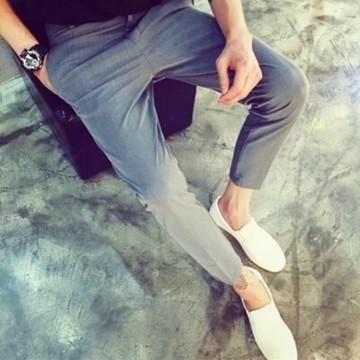 現貨+預購 休閒長褲 九分褲-日系復古棉麻百搭男小腳褲子2色73s12【獨家進口】【米蘭精品】