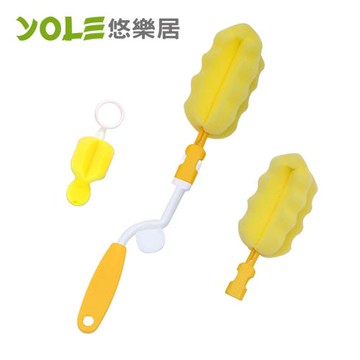 VICTORY-替換式抗菌海綿旋轉奶瓶刷組(2刷6頭4奶嘴刷)