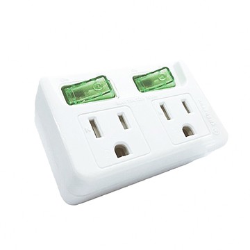 台灣製造電精靈節能兩開兩插分接壁插座 dl-322