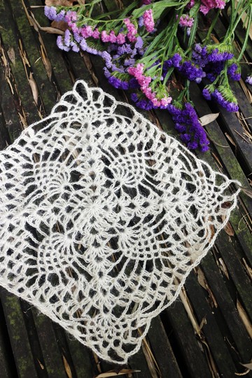 手作-細黃麻-窗花蕾絲墊