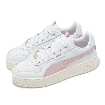 [ACS] Puma 休閒鞋 Carina Street Lux 女鞋 白 粉 厚底 增高 皮革 小白鞋 39748704