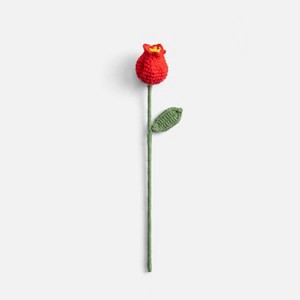 奧可利鉤針毛線小花插宮燈百合26cm 紅