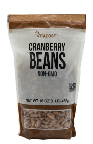Vitacost Cranberry Beans - Non-GMO and Gluten Free 16 oz (453 g)