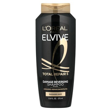 L'Oréal, Elvive，多面修復 5，損傷修護洗髮精，受損髮質，12.6 液量盎司（375 毫升）