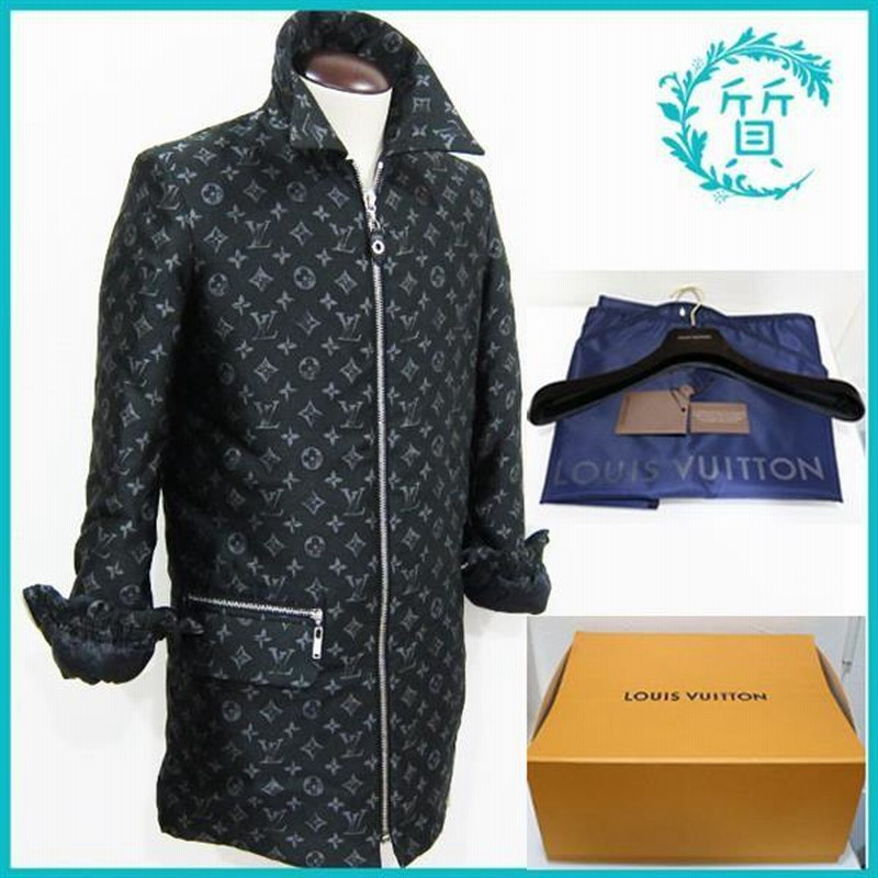 美品✨ルイヴィトンロングコート金ボタンネイビー36 ハンガー＆保存袋付き