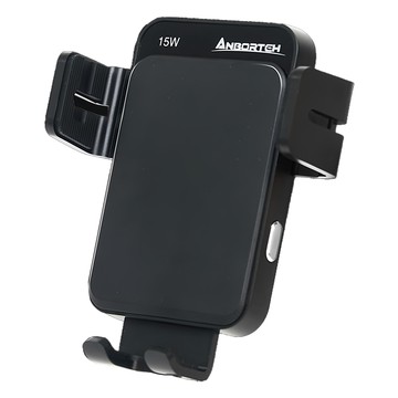 ANBORTEH 安伯特 感應聯動無線充電車用/汽車/車載手機架 附支架伸縮臂吸盤  黑色  1個