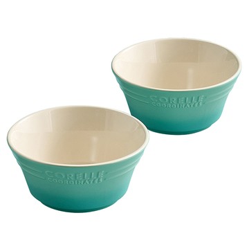 CORELLE COORDINATES 麵碗  綠色  2個