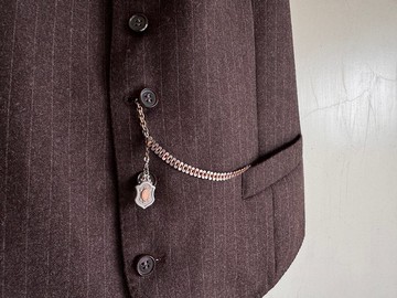 老又好 Antique 1930~40年玫瑰金雕花懷錶鍊 BR264