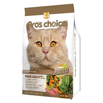 【Pro’s Choice 博士巧思】無穀貓食3kg-熟齡貓7+
