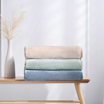 東妮寢飾 (單人/雙人)超細纖維素色雪芙蓉毯-多款任選