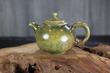 【送禮好物】190ml 柴燒天目釉 手拉坯茶壺 鶯歌名家葉敏祥手作