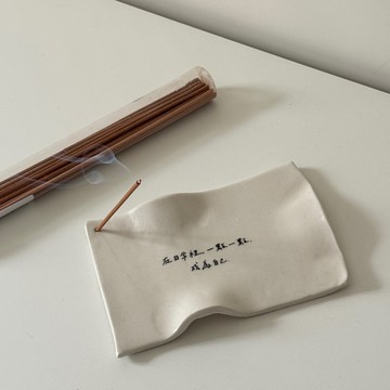 【客製】陶瓷線香盤 - 親筆寫下屬於你的故事 免費禮品包裝