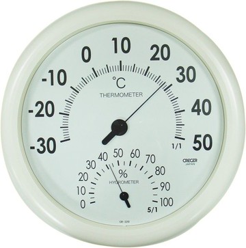 CRECER日本溫‧溼度計(直徑30cm)CR-320【領券滿額再折千11/30止】
