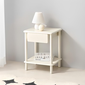 Paroma 列維 實木塗裝 床頭櫃  乳白色  1個