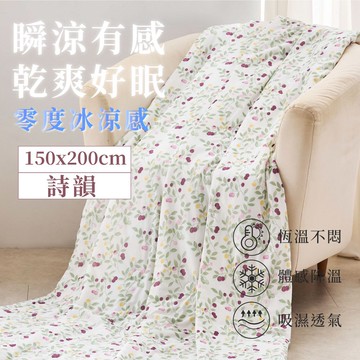 【ELVIS愛菲斯】韓風美顏零度冰紗涼被150x200cm-詩韻